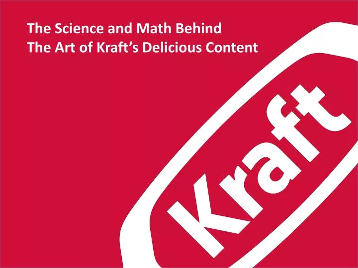 the science and math behind the art of kraft s delicious content