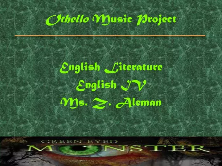 othello music project
