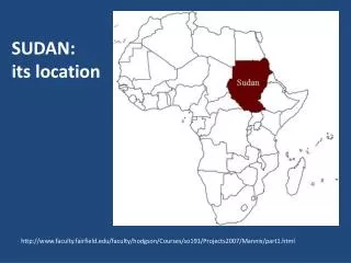 SUDAN: its location