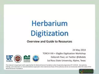 Herbarium Digitization