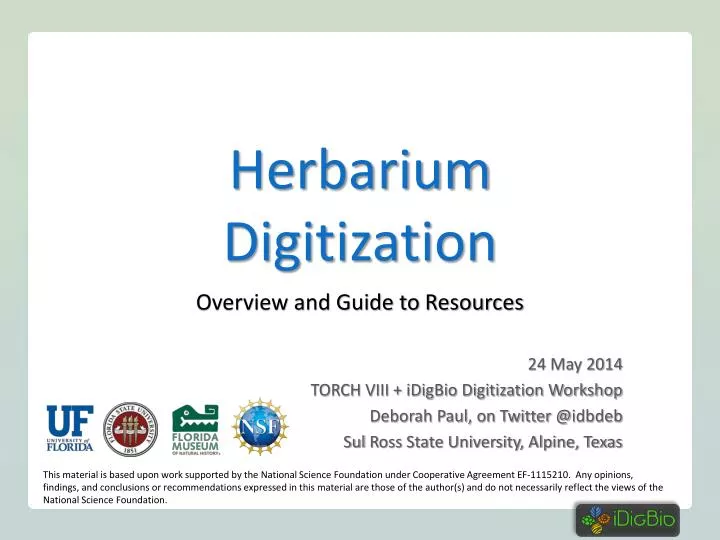 herbarium digitization
