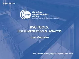 BSC TOOLS: Instrumentation &amp; Analysis