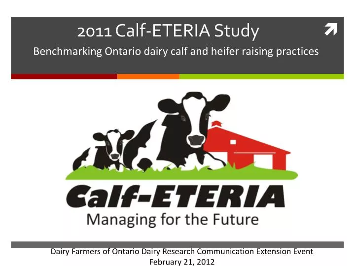 2011 calf eteria study