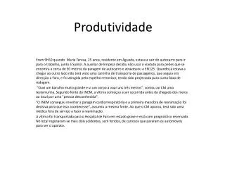 produtividade
