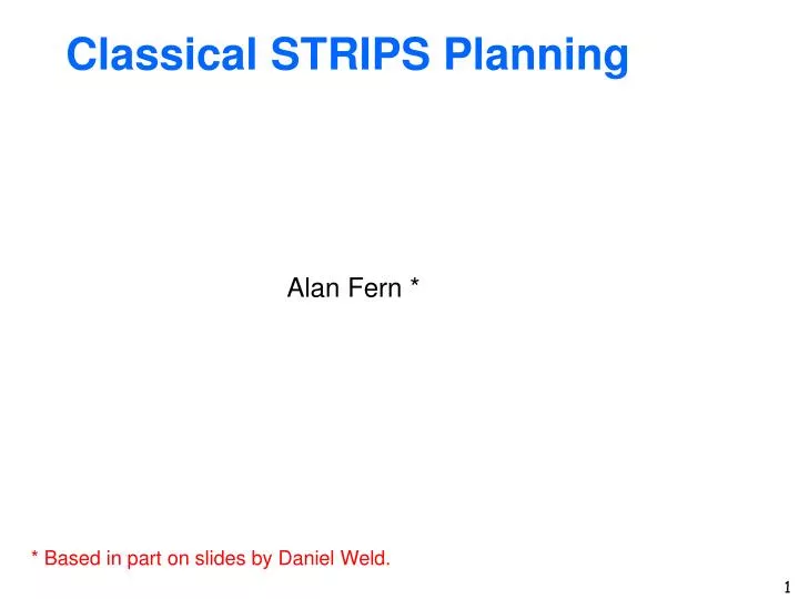 classical strips planning