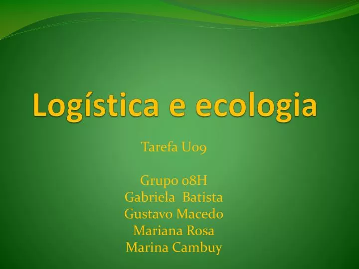 log stica e ecologia