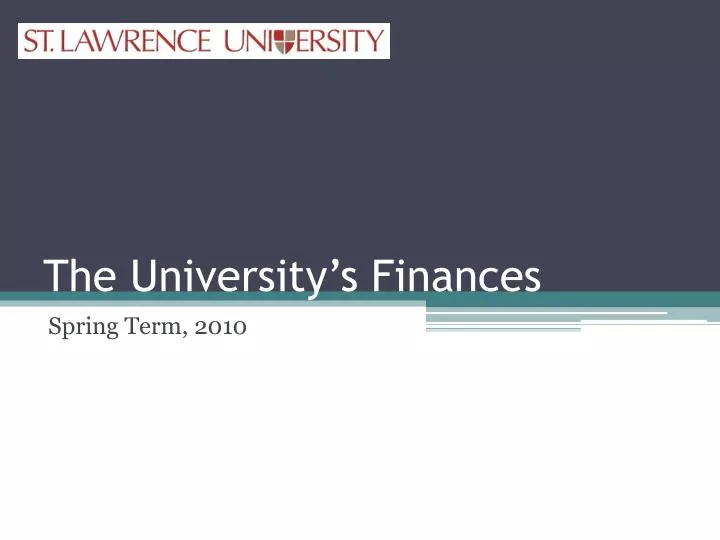 the university s finances