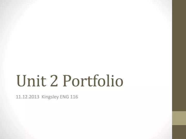 unit 2 portfolio