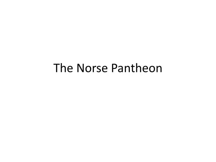 the norse pantheon
