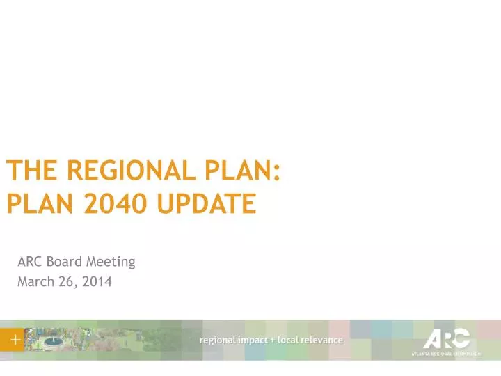 the regional plan plan 2040 update