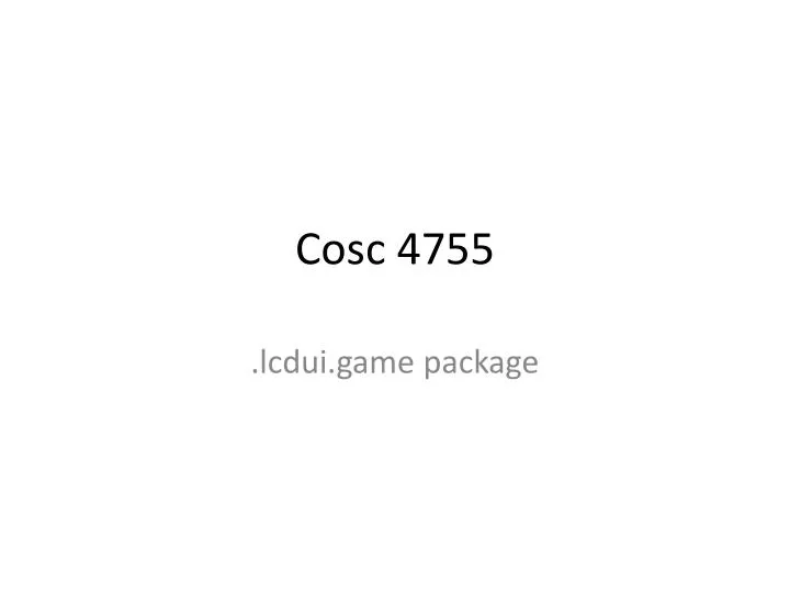 cosc 4755