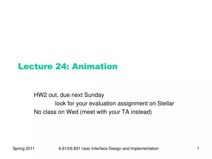 lecture 24 animation