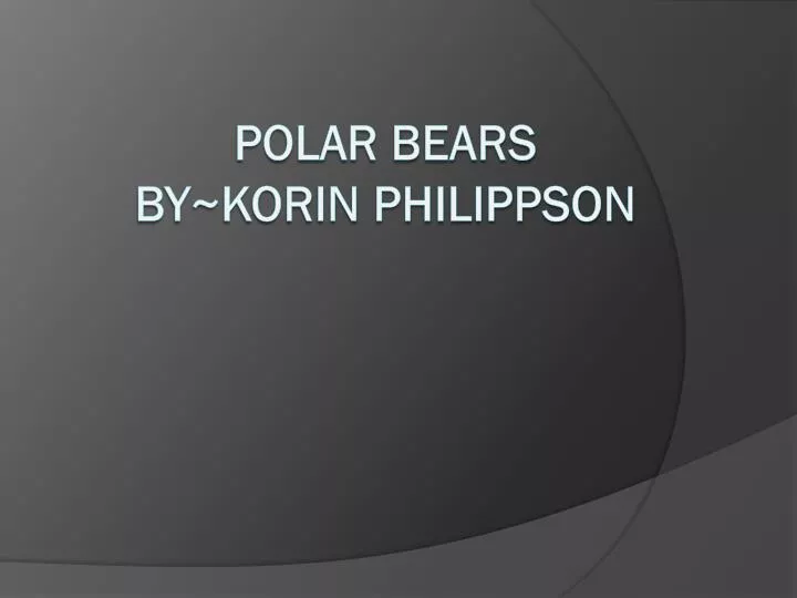 polar bears by korin philippson