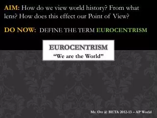 EuroCentrism