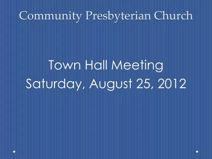 community presbyterian church