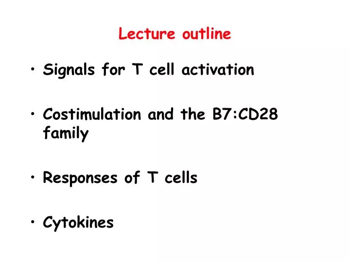 lecture outline