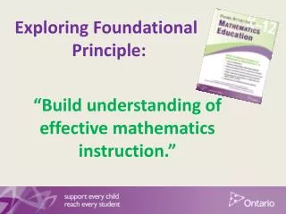 Exploring Foundational 		Principle: