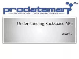 Understanding Rackspace APIs