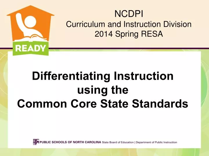 differentiating instruction u sing the common core state standards