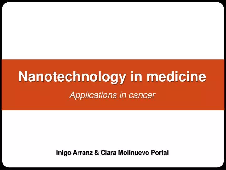 nanotechnology in medicine