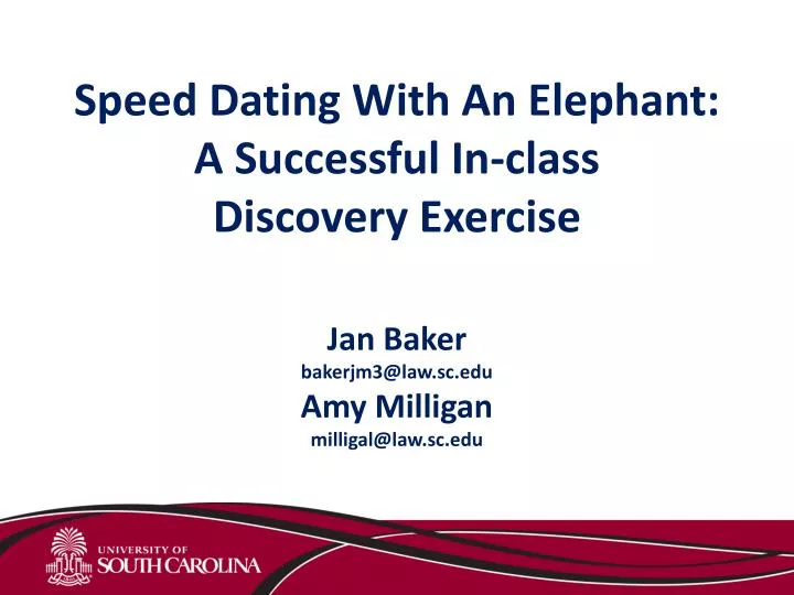 speed dating with an elephant a successful in class discovery exercise