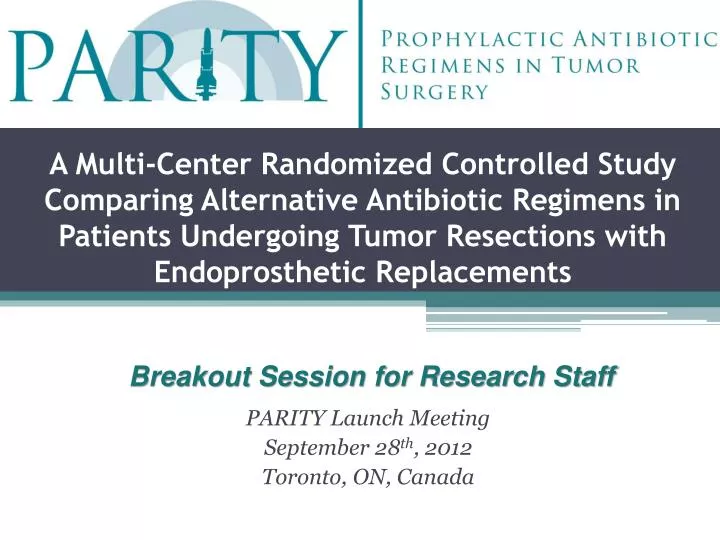 parity launch meeting september 28 th 2012 toronto on canada