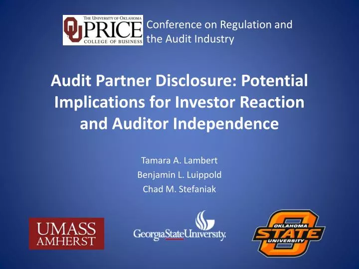audit partner disclosure potential implications for investor reaction and auditor independence