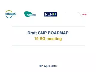 Draft CMP ROADMAP 19 SG meeting