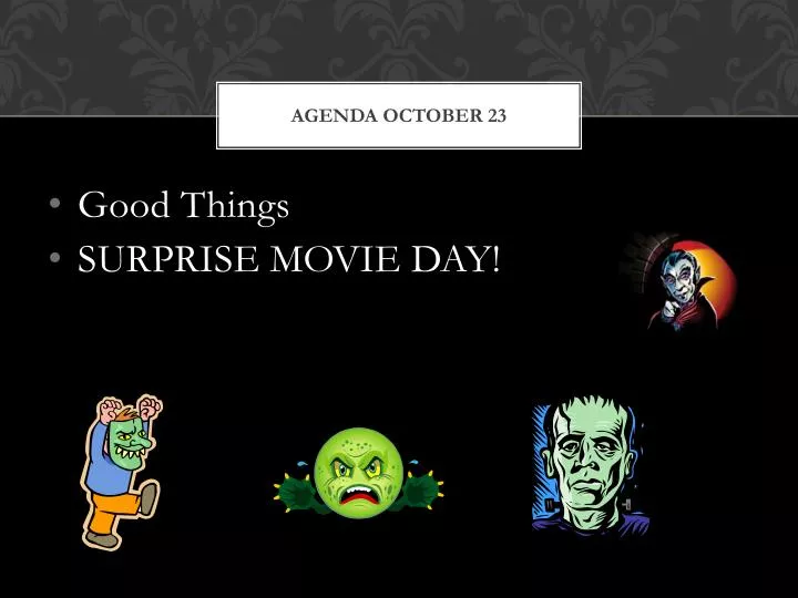 agenda october 23