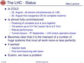 The LHC - Status