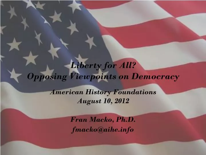 liberty for all opposing viewpoints on democracy