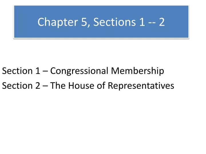chapter 5 sections 1 2