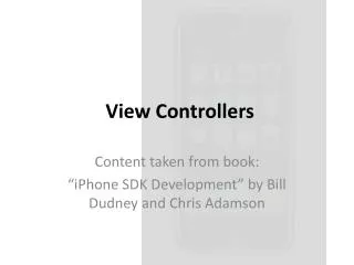 View Controllers