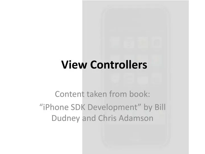 view controllers