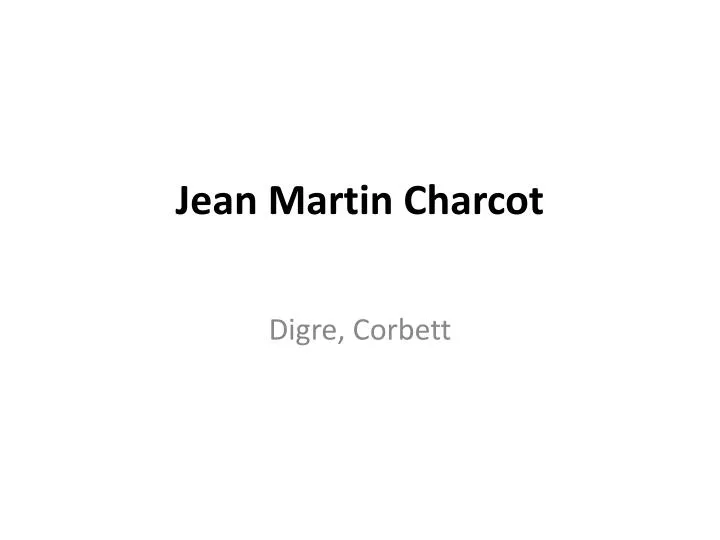 jean martin charcot