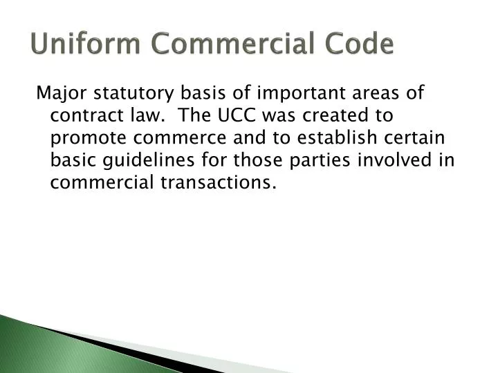 uniform commercial code