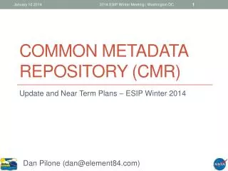 Common Metadata Repository (CMR)