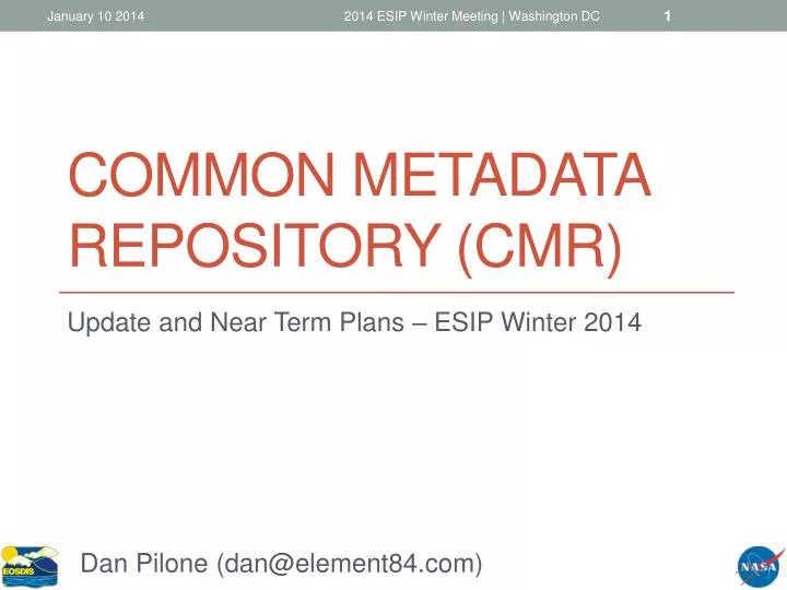common metadata repository cmr