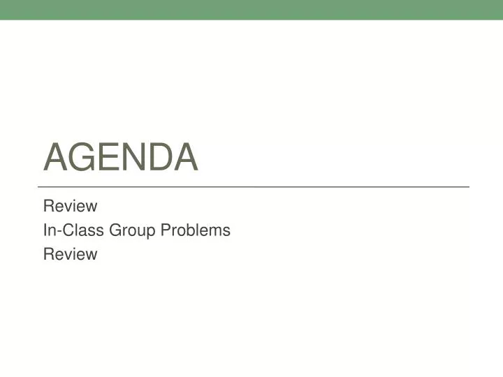 agenda