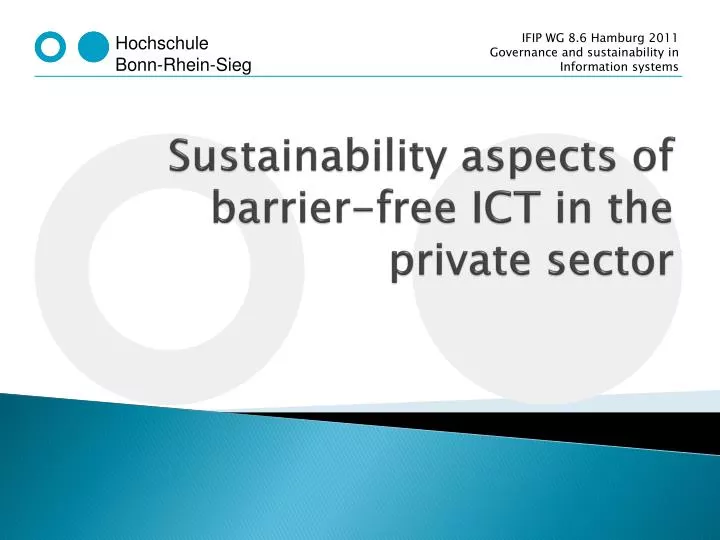 sustainability aspects of barrier free ict in the private sector