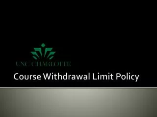Course Withdrawal Limit Policy