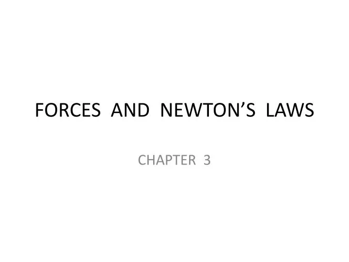 forces and newton s laws