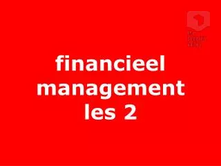 financieel management les 2