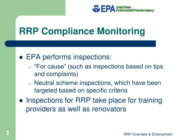 rrp compliance monitoring