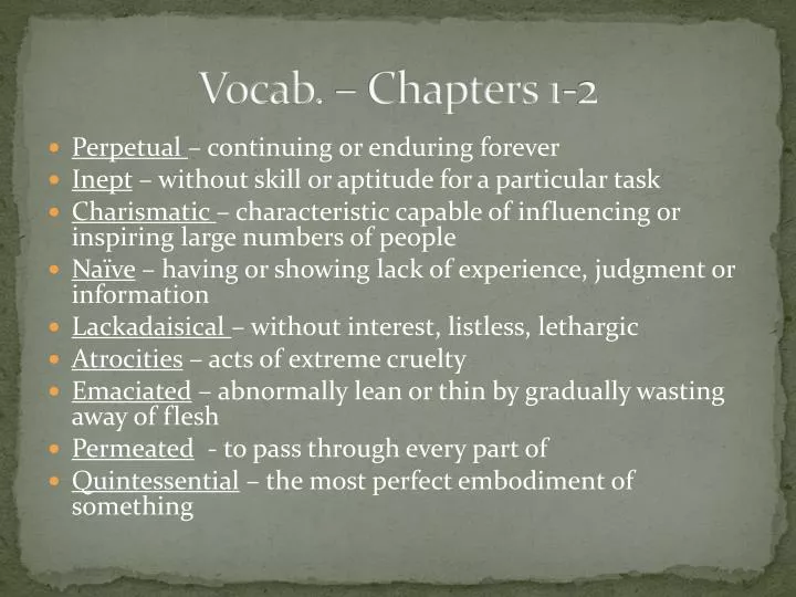 vocab chapters 1 2