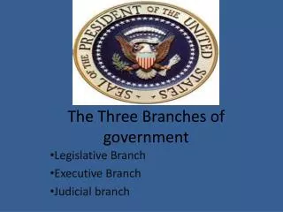 The Three Branches of government