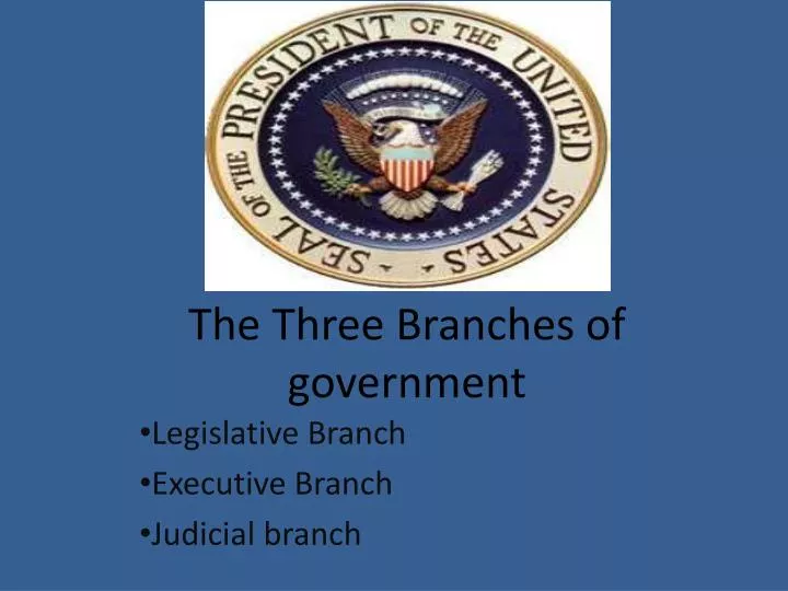 the three branches of government
