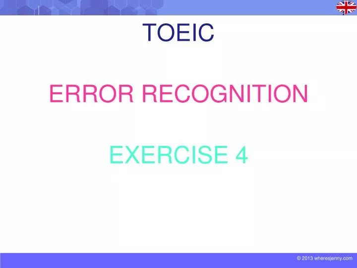 toeic error recognition exercise 4