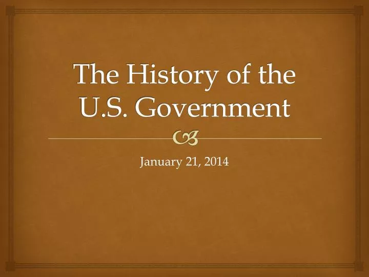 the history of the u s government