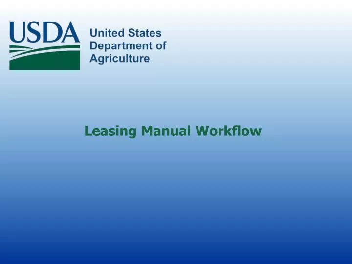 leasing manual workflow